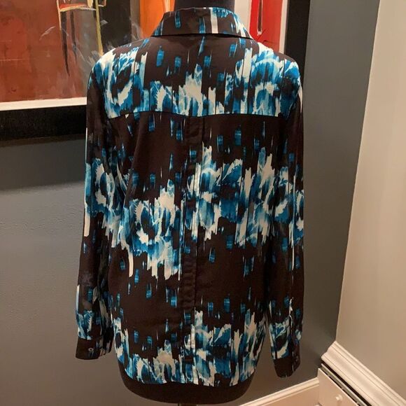 Derek Lam for Design Nation geo print semi sheer blouse, small, new - Picture 4 of 7